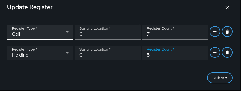 Update Register update