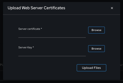 Diagram showing update of Cortex Web Certificate in System Administration